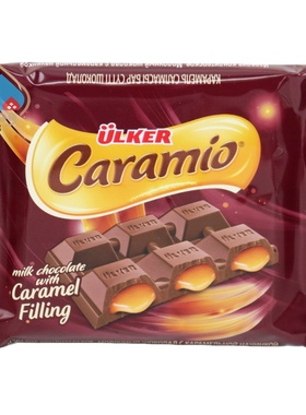 优客牌Caramio焦糖夹心巧克力55g可可脂土耳其甜食ULKER进口零食