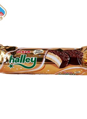 优客Halley哈雷棉花糖迷你夹心巧克力派66克土耳其进口休闲零食