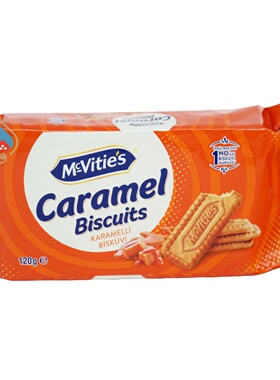 优客牌Mcvities焦糖饼干120g袋装土耳其休闲零食Caramel Biscuits