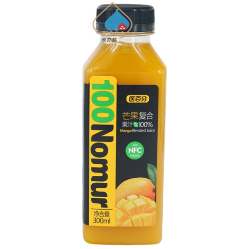 医百分芒果复合果汁300ml瓶装