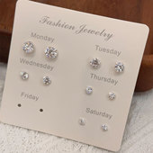 锆石耳钉养耳洞耳棒2025年新款 爆款 女睡觉免摘耳骨钉高级感耳饰