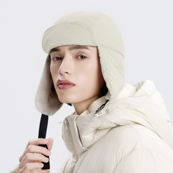 NATIONAL/国家地理 韩国代购直邮25秋冬男女抓绒雷锋帽N254AHA620