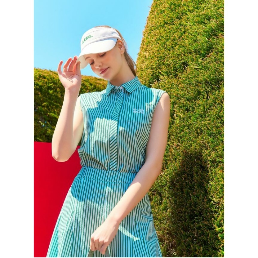 Lecoq Golf 法国公鸡高尔夫韩国代购直邮25夏运动条纹无袖衬衫