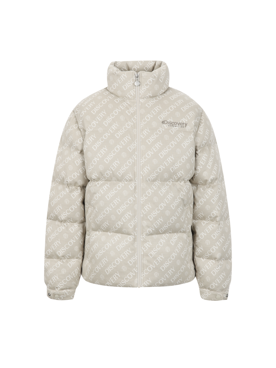 discovery 韩国直邮 23秋男户外立领拉链字母鸭绒羽绒服dmdj5e036