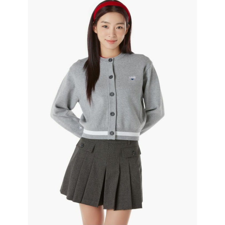 Lecoq Golf法国公鸡高尔夫韩国代购直邮25秋女士圆领宽松毛衣开衫