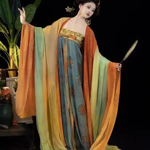 原创汉服女【山迟月】唐制齐胸复原款春夏季齐胸襦裙大袖衫套装