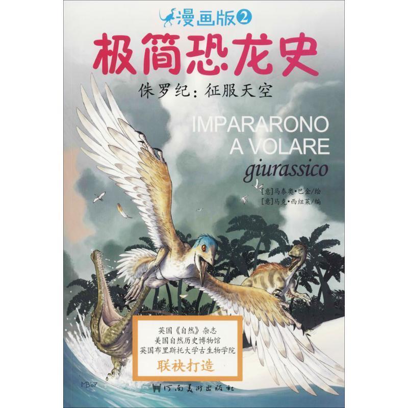 【24小时左右发货】  引进版绘本 极简恐龙史 漫画版2 侏纪罗--征服天空 (意)马泰奥·巴金(Matteo Bacchin) 绘,(意)马克·西纽莱(