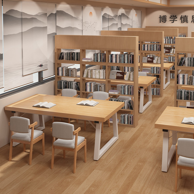 图书馆书桌阅览桌家用去客厅化大长桌双人自习桌子学生阅读学习桌,住宅家具,电脑桌,淘宝优惠券,粉丝福利购,淘宝优惠卷