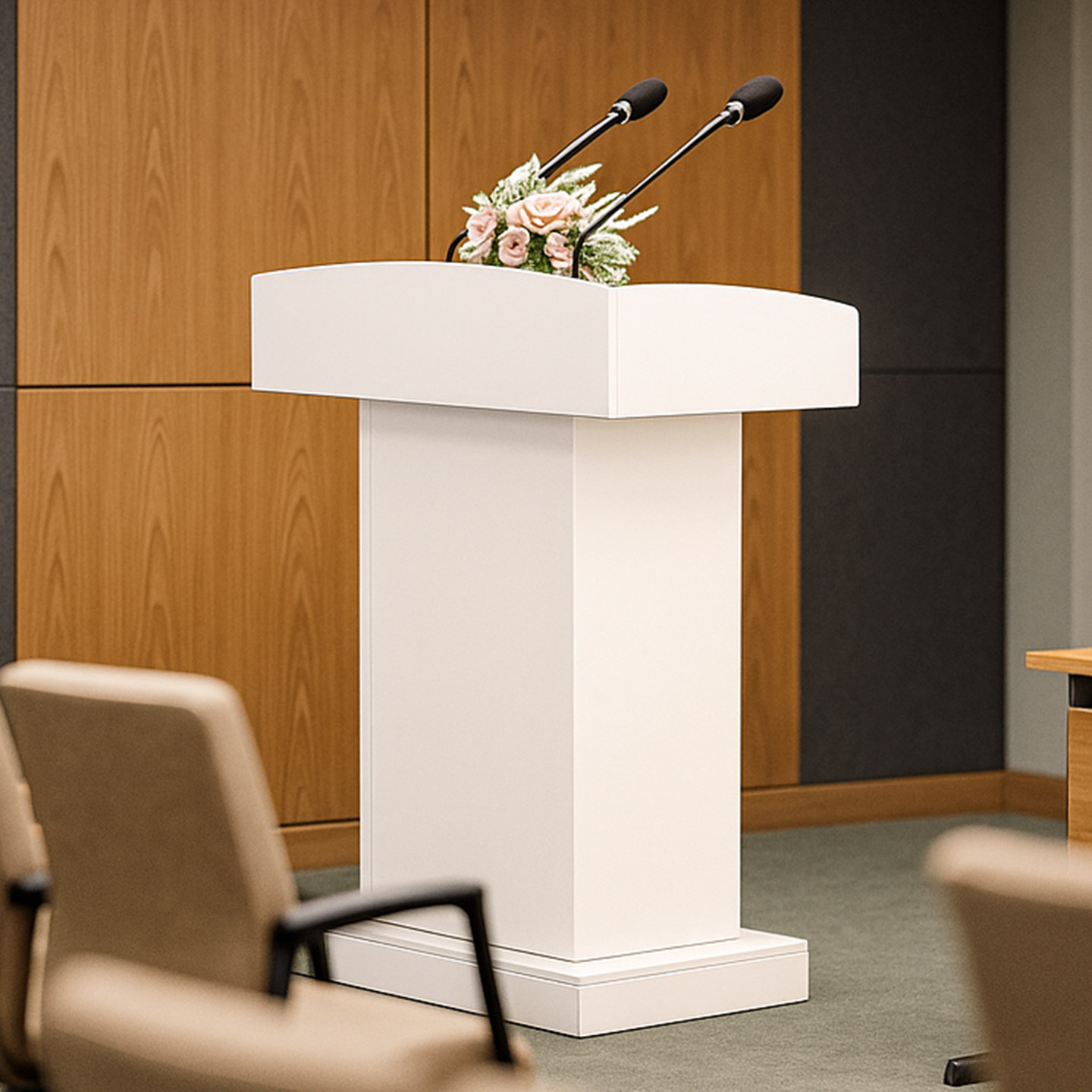 演讲台发言台老师讲桌简约现代迎宾台会议室主席台学校教室讲台桌