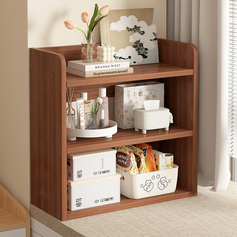 桌面书架置物架家用飘窗多层收纳柜窗台储物柜学生宿舍简易小柜子