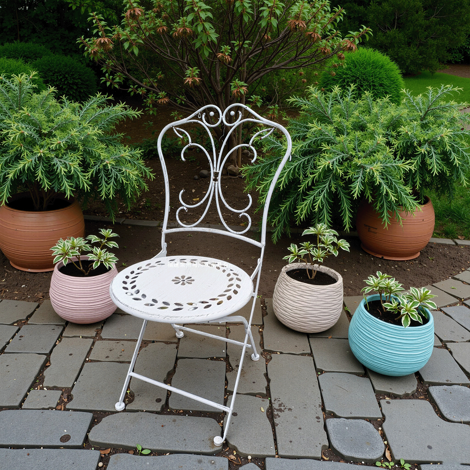 铁艺镂空法式复古阳台户外庭院椅