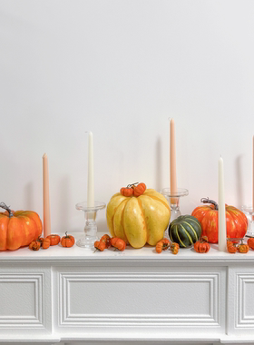 欧式田园风南瓜仿真摆件派对搭配