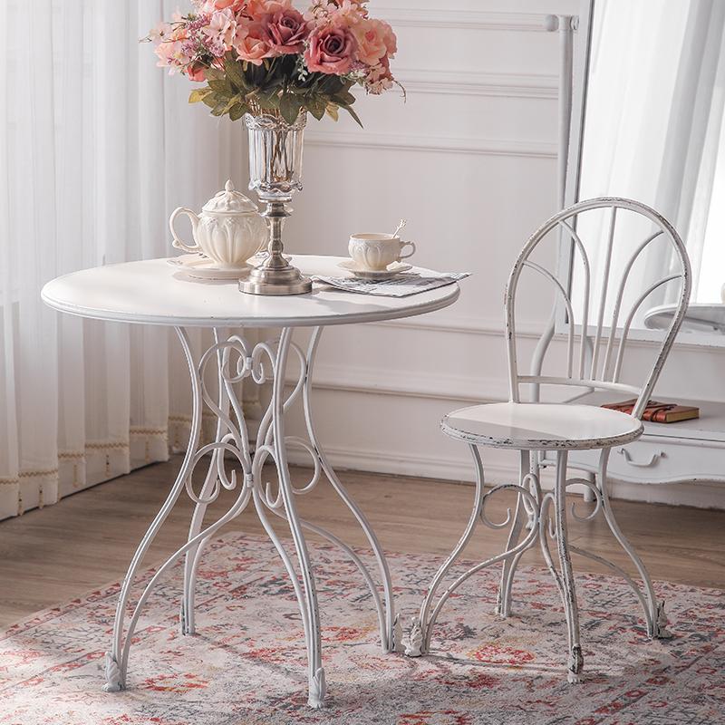 法式复古户外庭院铁艺桌椅套装