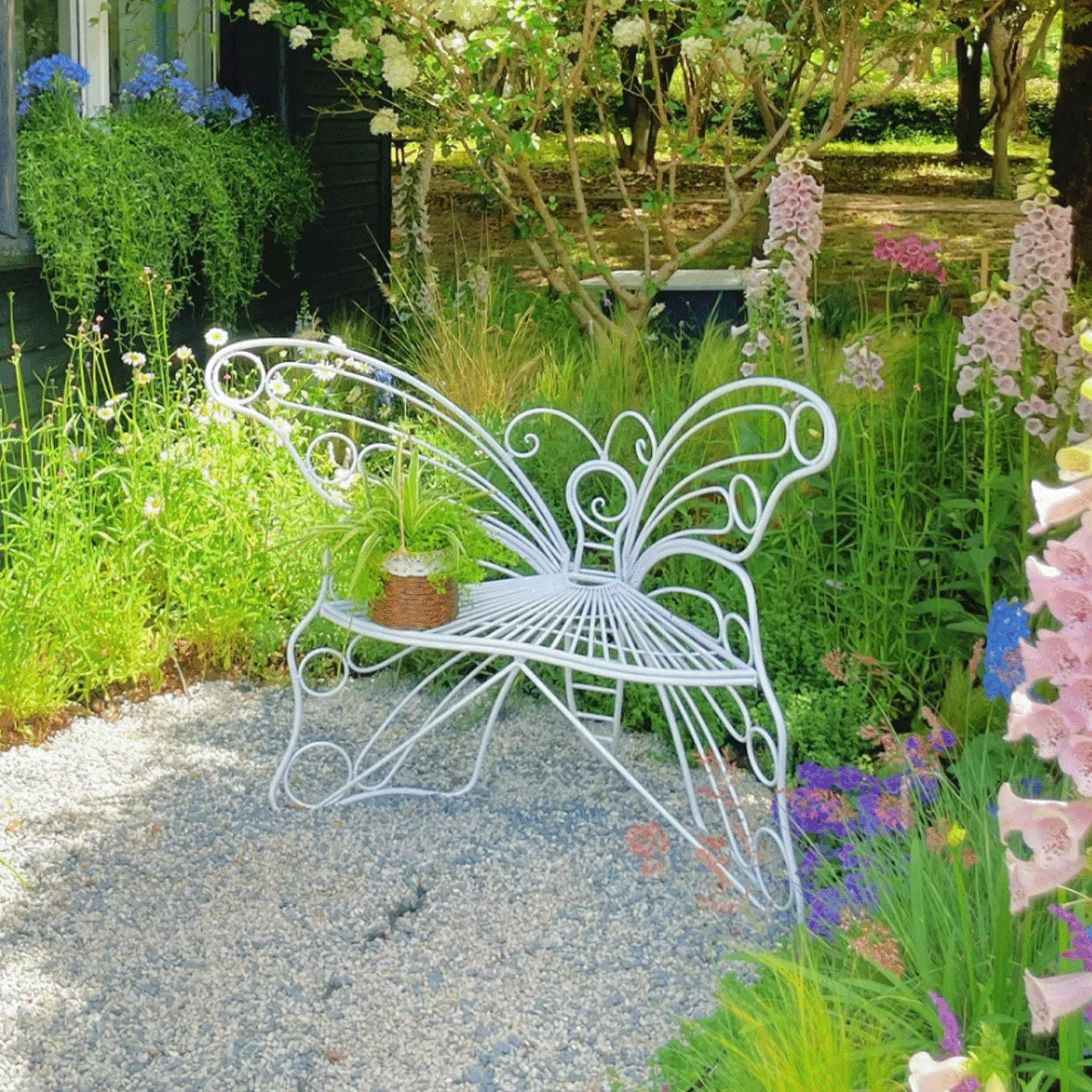 户外庭院蝴蝶铁艺椅家用室外花园