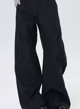 Fri11 原创高级百搭黑色喇叭西装休闲阔腿裤镰刀裤cleanfit女款