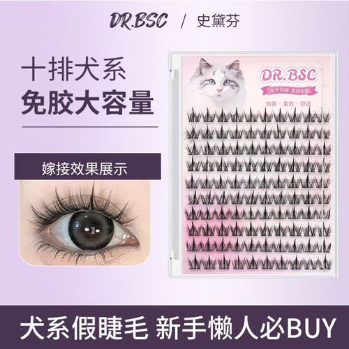 DRBSC假睫毛DR.BSC犬系睫毛狗狗眼懒人三部曲太阳花宽梗嫁接假睫
