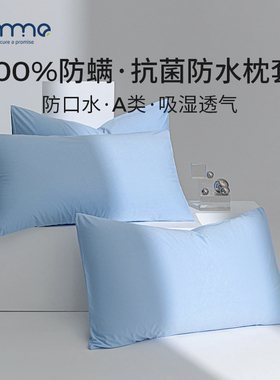 安敏诺防螨防水枕套单个枕芯内胆套儿童枕头套家用48cmx74cm