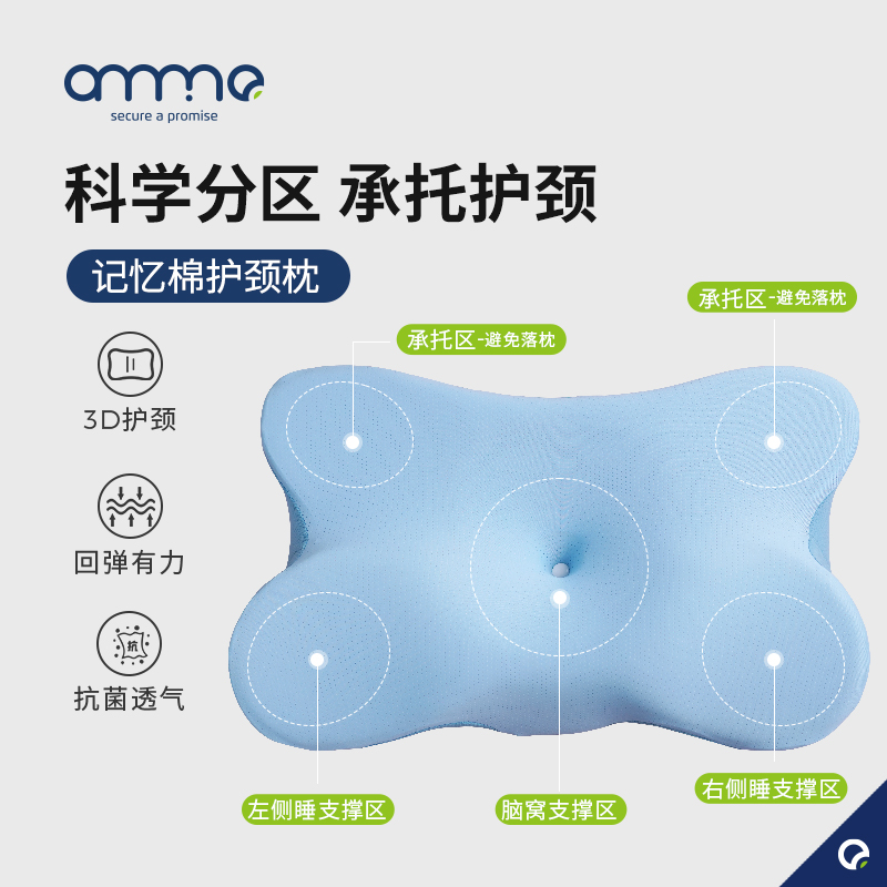 安敏诺护颈护颈椎枕头枕芯