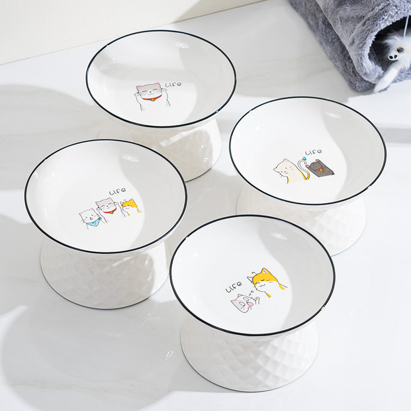 猫碗陶瓷大口径猫食盆狗碗