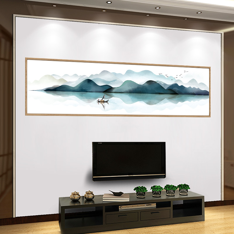3d立体墙贴中国风客厅装饰画沙发电视背景墙P壁纸自粘壁画墙画贴