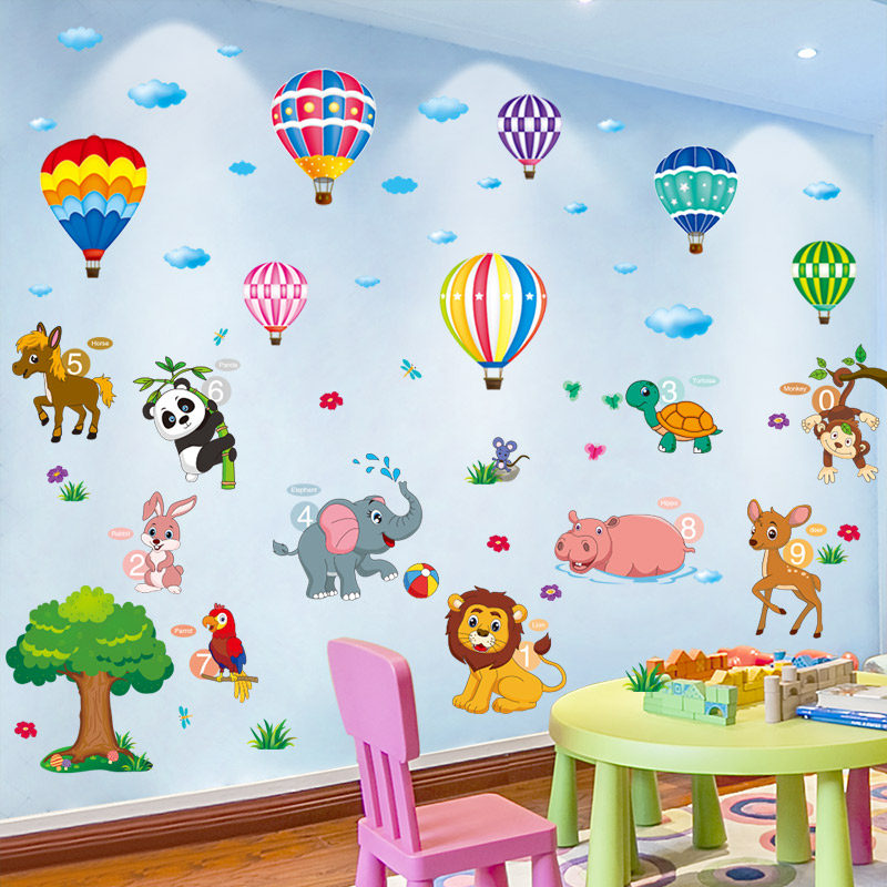 卡通墙贴纸儿童房幼儿园教室主题墙面装饰环境布置材料小图案贴画,家居饰品,软装墙贴,淘宝优惠券,粉丝福利购,淘宝优惠卷