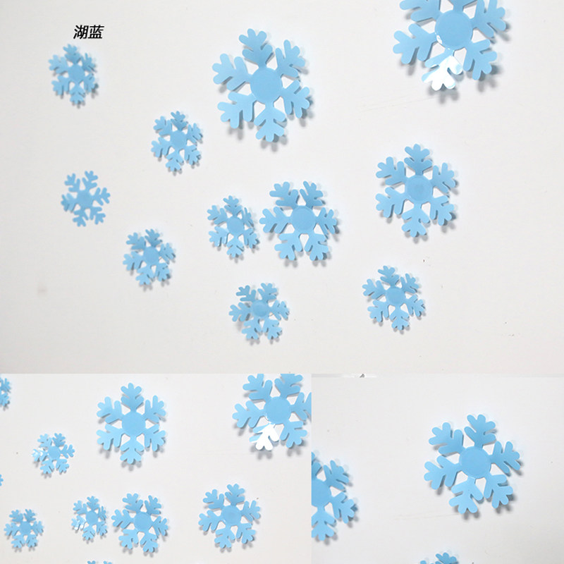 3D立体墙贴纸贴画圣诞节雪花客厅卧室镜面贴花创意墙面墙壁装饰品