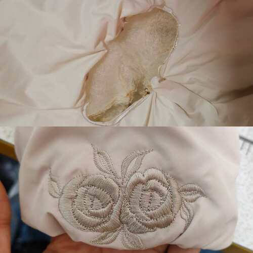 羽绒服破洞绣补无痕机织毛衣布贴