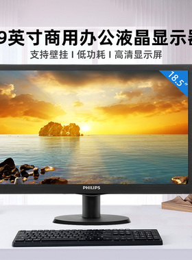 飞利浦193V5LSB25 19英寸商用液晶电脑显示器支持壁挂显示屏