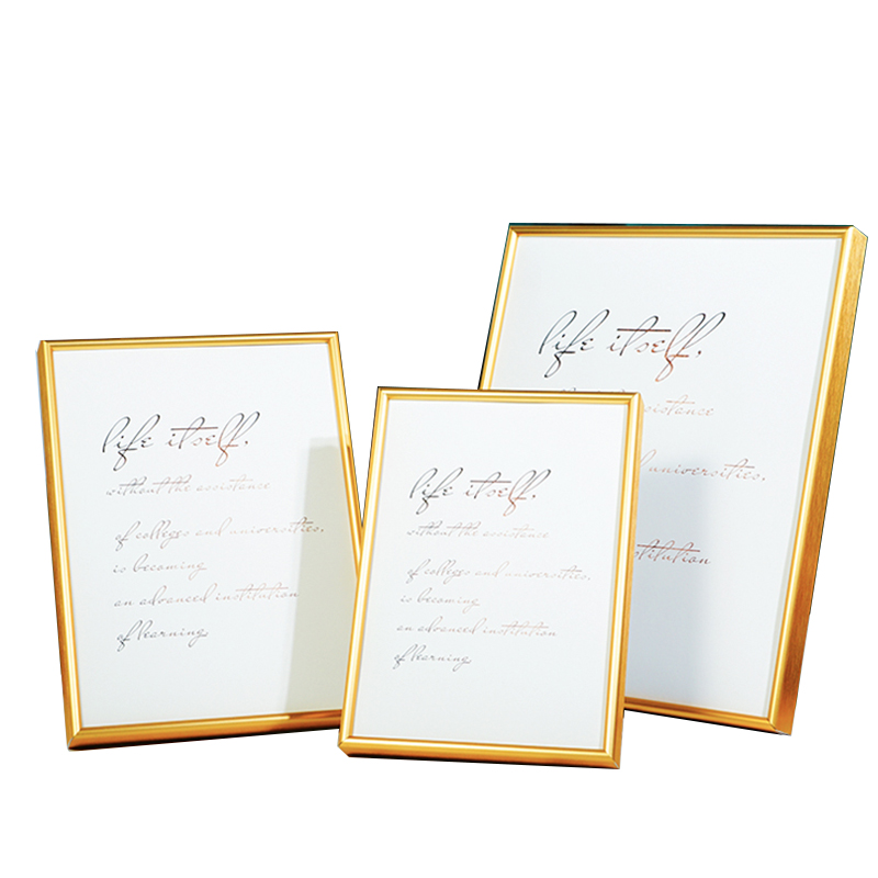 黑色相框摆台创意挂墙7寸8寸10寸12寸洗照片做成相册金属窄边画框