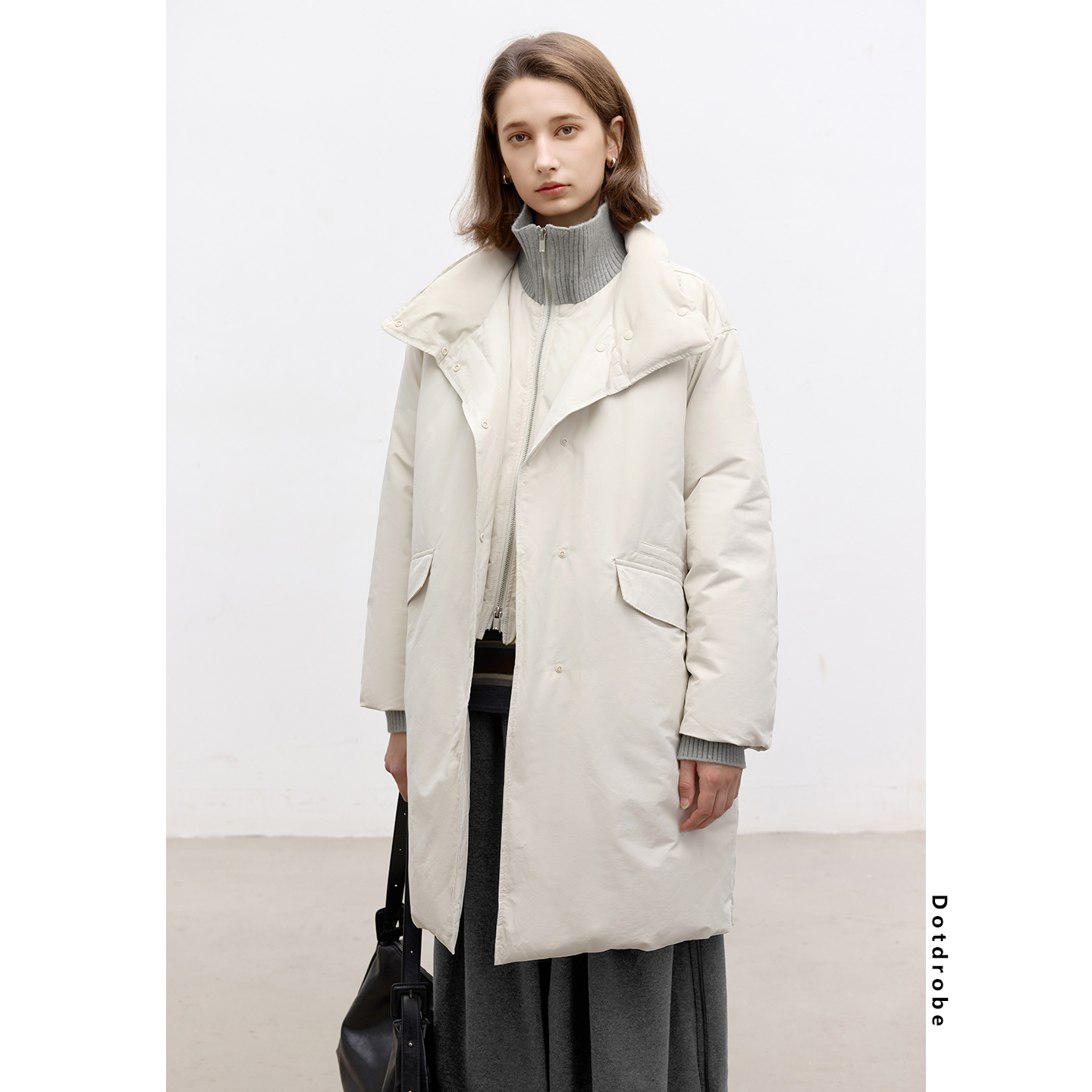 假两件内层小背心90白鹅绒羽绒服