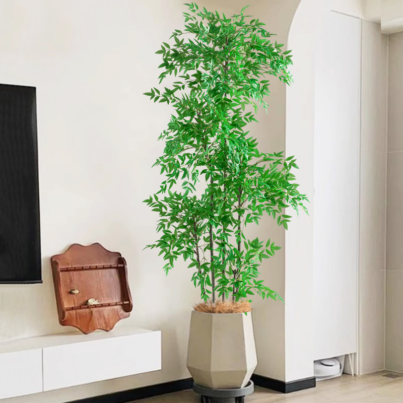 仿真植物南天竹落地盆栽室内