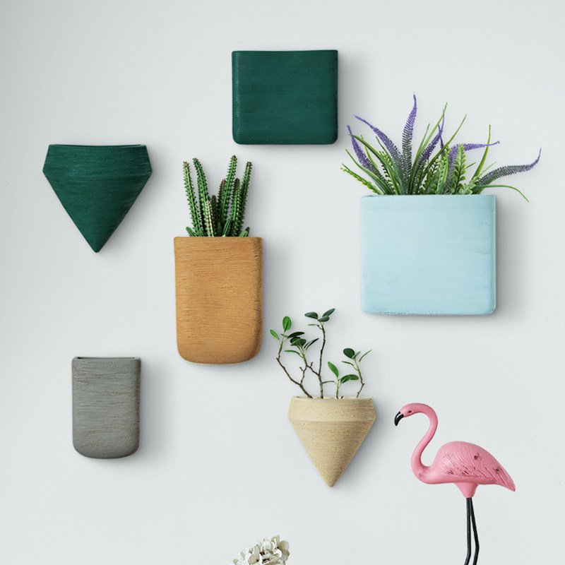 Seven Mo originality Wall hanging vase Northern Europe flower arrangement Wall hangings a living room Restaurant Above suspension decorate Pendant Flower potin the Home accessories , Mural  category - from Buy2taobao.com to provide professional Taobao agent buy service