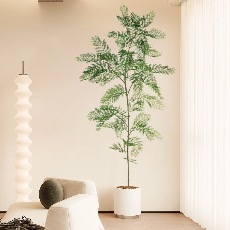 仿真绿植密叶猴耳环假树植物盆栽