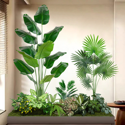 大型仿真绿植造景橱窗门店装饰