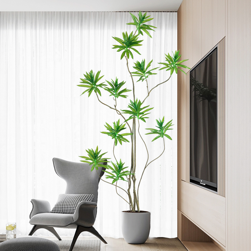 室内仿真绿植七茉百合竹装饰花