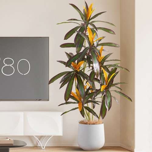 假花仿真花摆设红铁树高端轻奢