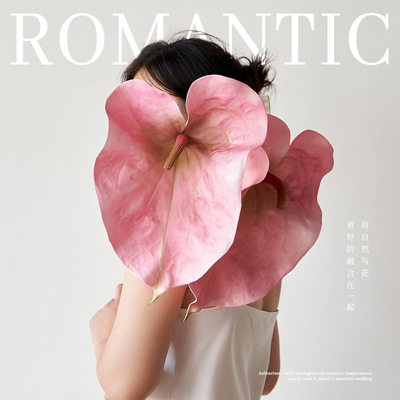 仿真花束红掌叶假花拍摄道具装饰