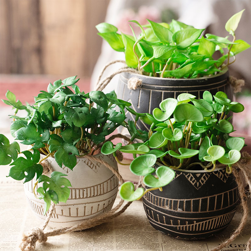 北欧仿真迷你小盆栽办公室装饰