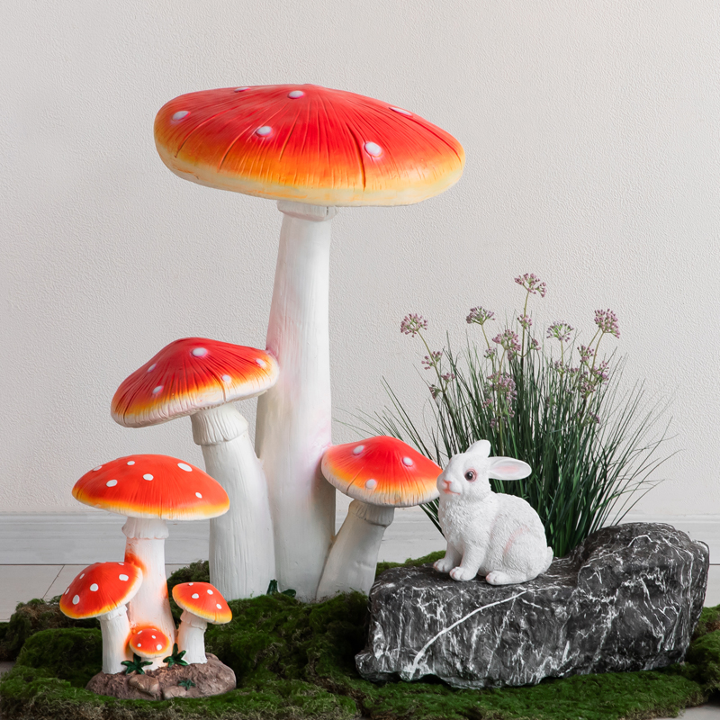 仿真蘑菇室内落地造景装饰道具