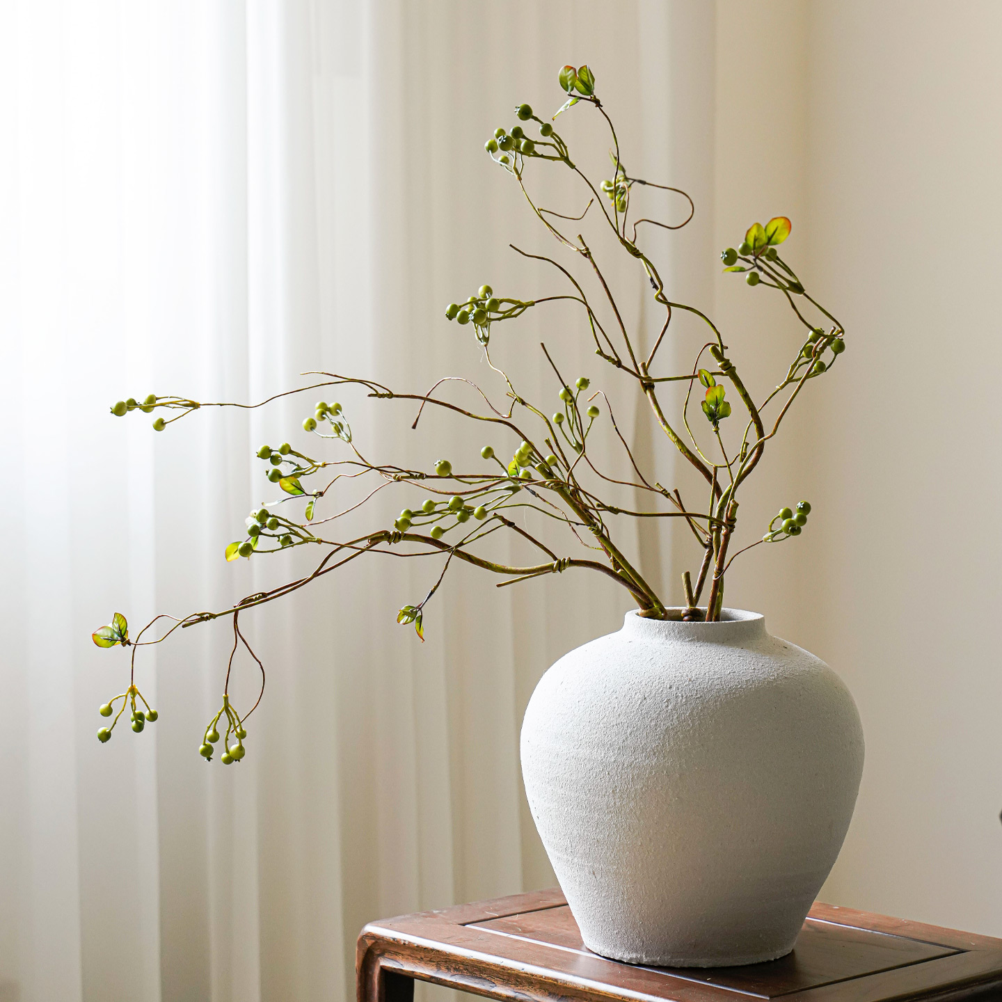 山归来长枝仿真花浆果马桑果室内植物绿植设计师款桌面仿生花装饰