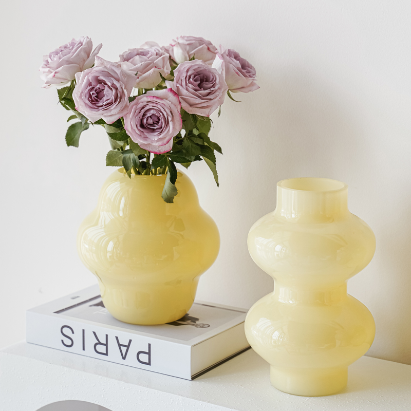 法式中古芬顿花瓶高级感玻璃花器