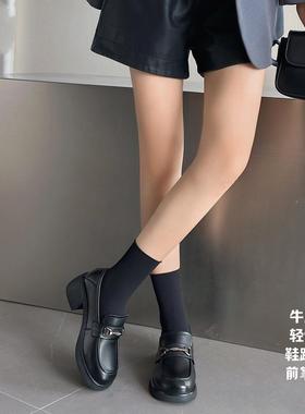 SW兽王2C54026新款女士真皮时尚百搭乐福鞋韩版小皮鞋舒适一脚蹬