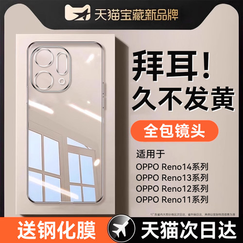 适用opporeno14pro透明手机壳