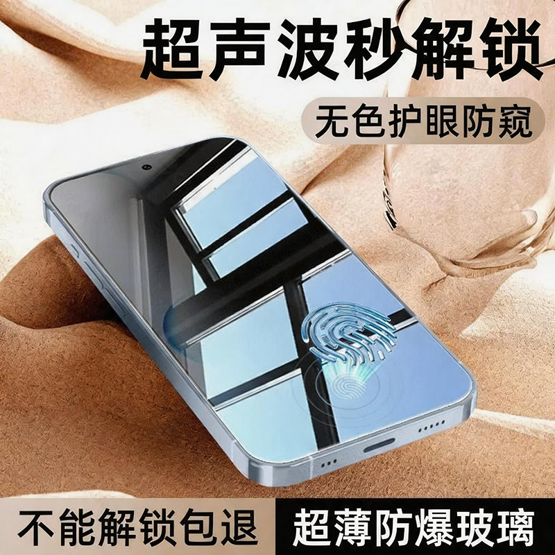 [新款超声波秒解锁防窥膜]Newyu适用华为荣耀500Pro防窥