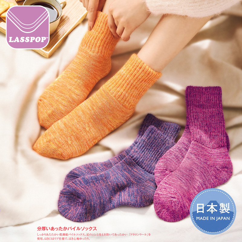 日本代购cecile秋冬短加厚短袜子