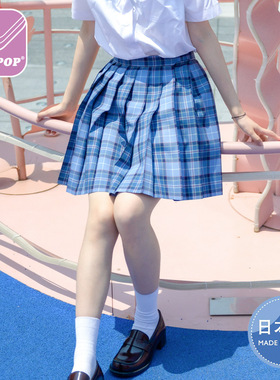 LASSPOP日本制JK制服裙工学院附属旧制校供同格百褶格子裙含毛料