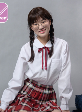 LASSPOP日牌日系JK制服大丸襟领校服白衬衫女圆领学生甜美班服款
