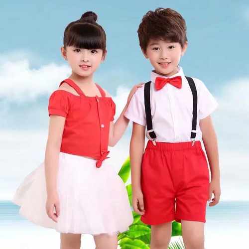 六一儿童节大合唱背带裤演出服