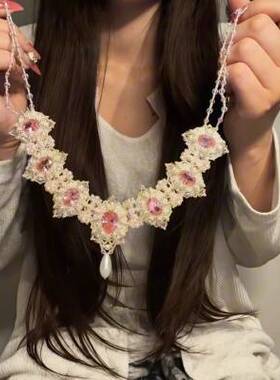 卢浮宫串珠材料包紫色手工全套配件超百搭首饰七夕送女朋友的礼物