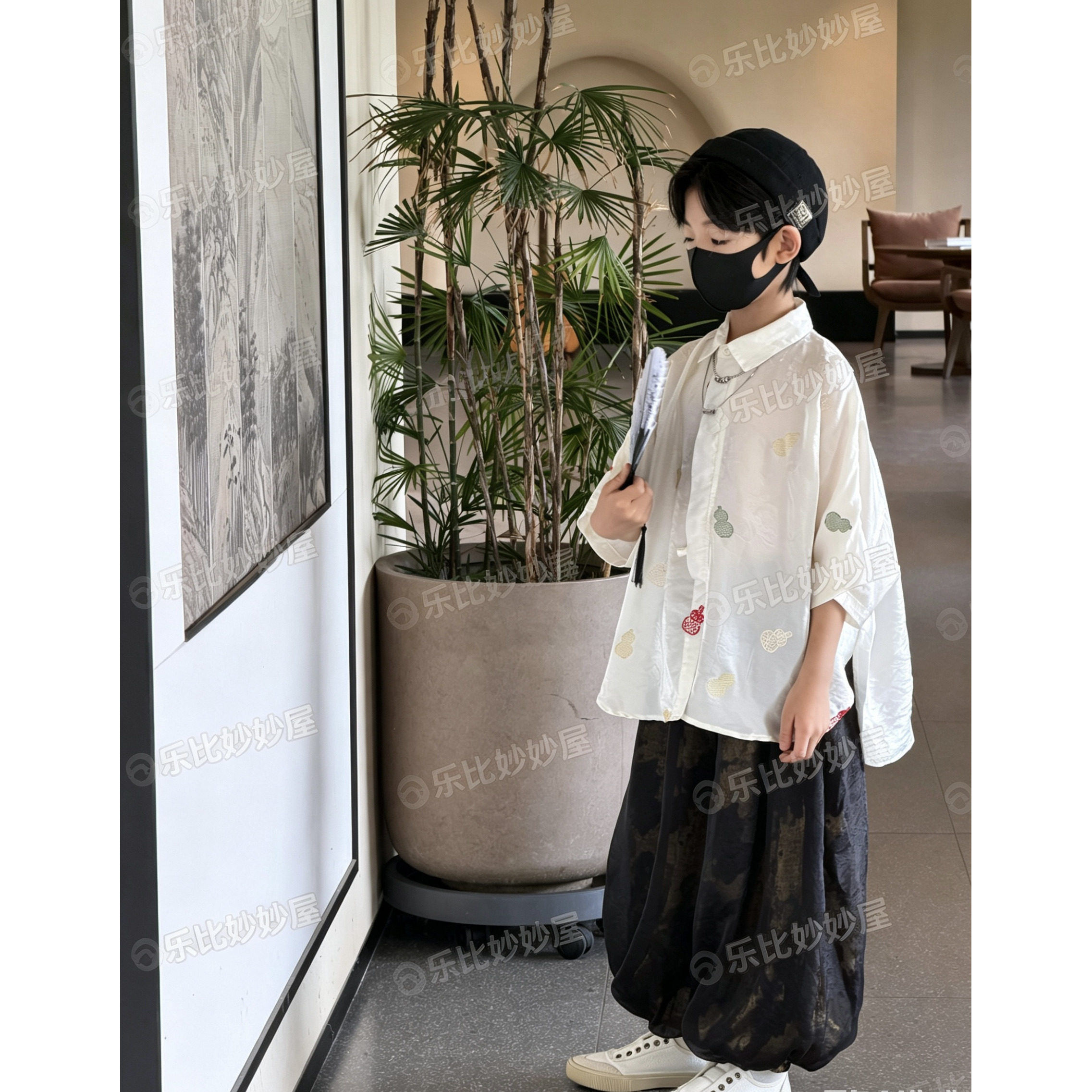 【刘刘妈】新中式葫芦夏款套装26年新款儿童装夏季衬衫T恤